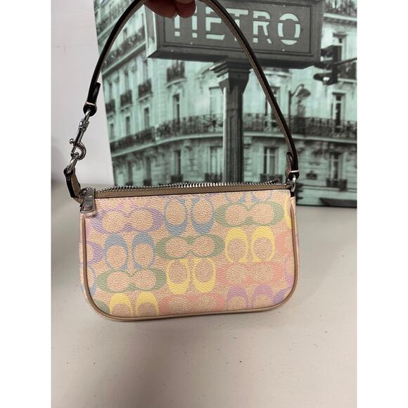 Coach CDC38 Nolita 19 In Rainbow Signature Canvas IN Sand Multi - Picture 8 of 9